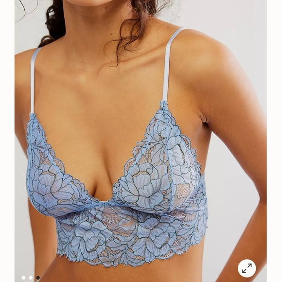 Free People Crossdye Everyday Lace Longline Bralette XS - Picture 4 of 5